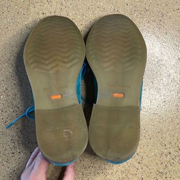 Hush Puppies "Bailey" Turquoise Suede Chukka Boots sz US 5.5 - Picture 12 of 12